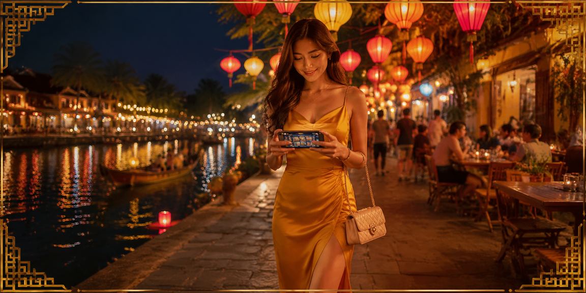 Người chơi tại Hội An nhâm nhi cà phê và tham gia cá cược trực tuyến